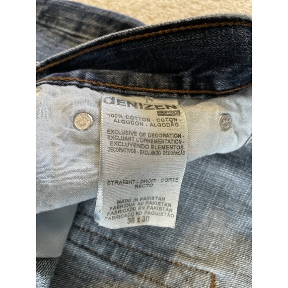 Denizen Levi 281 Mens Blue Jeans Size 36x30 Straight Fit Denim 100% Cotton - Picture 3 of 8
